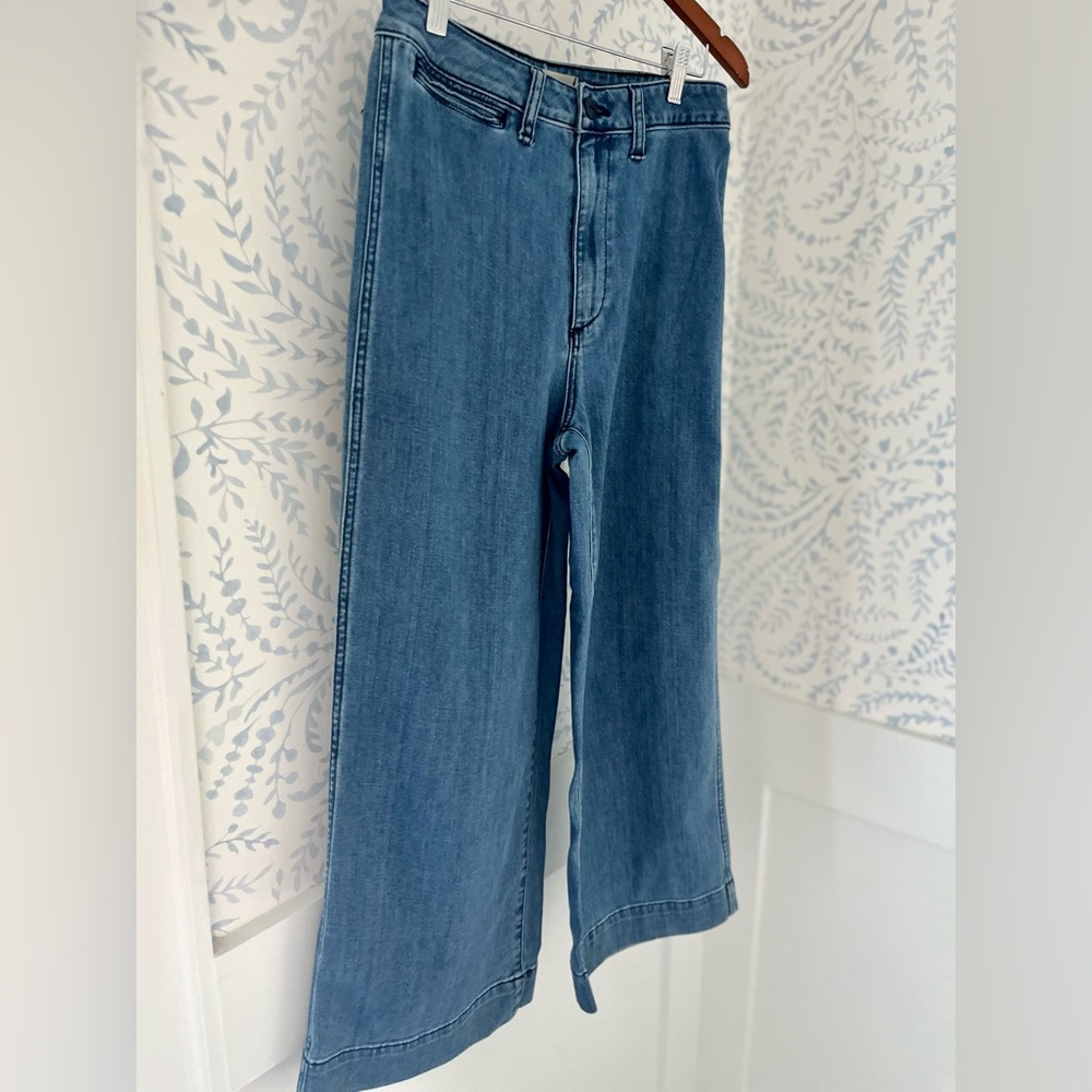 Madewell Emmett Wide-Leg Crop Jeans in Rosalie Wash